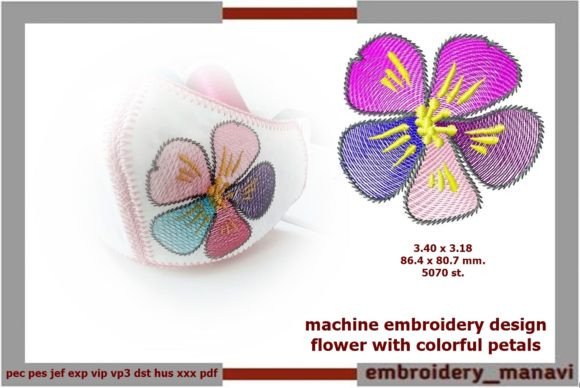 A Designer's Hands-On Review of the 'Flower with Colorful Petals' Embroidery Design