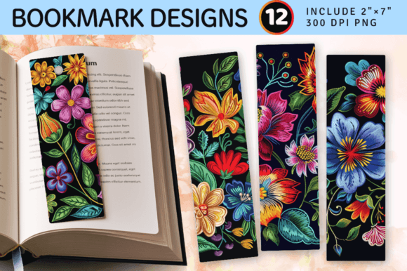 A Florist's Bloom: Reviewing the Flowers Embroidery PNG Bookmark