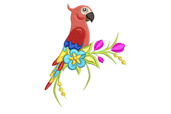 An Embroidery Seller's Review of Parrot with Flowers