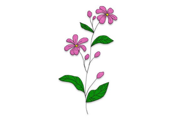 Enchanting Purple Flower for Seasonal Embroidery