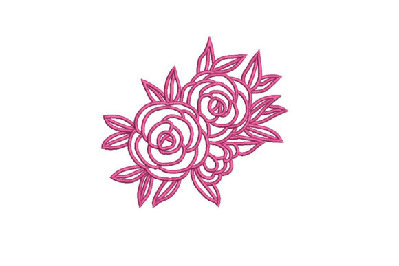 Flowers with Leaves: A Versatile Embroidery Design