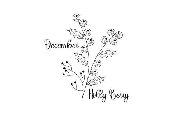 Holly Berry Embroidery for December Gifts