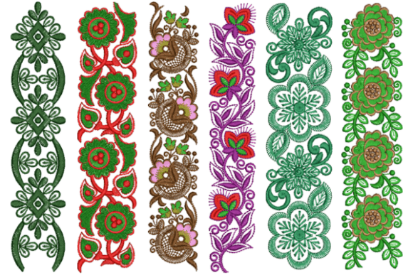 Intricate Flowers Borders Set: A Festive Embroidery Review
