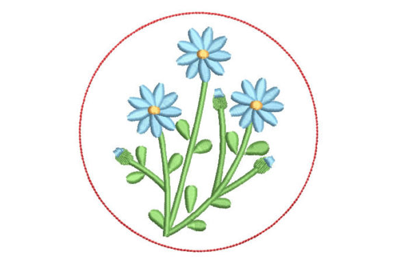 Plants with Flowers: A Versatile Embroidery Design