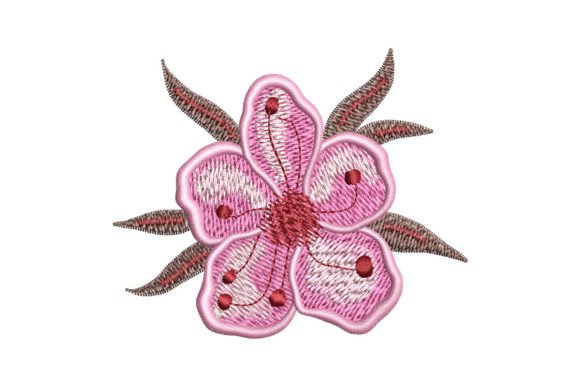 Single Sakura Flower: A Delicate Embroidery Gem