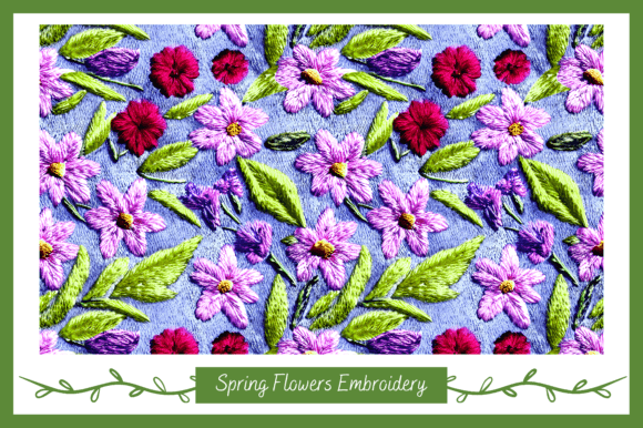 Spring Flowers Embroidery Digital Paper: A Designer's Review