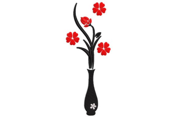 Vase Flower: A Charming Addition to Your Embroidery